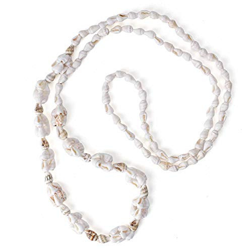 KELITCH Long Shell Pearl Necklace Conch Shell Beaded Necklace Handmade Natural Seashell Necklaces | Amazon (US)