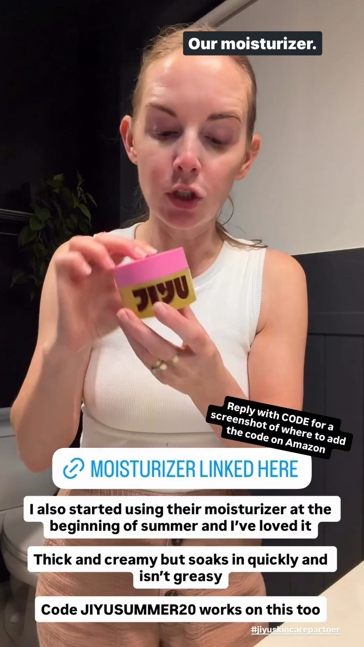 I also started using their moisturizer at the beginning of summer and I’ve loved it

Thick and creamy but soaks in quickly and isn’t greasy

Code JIYUSUMMER20 works on this too #jiyuskincarepartner (Linking all the products of my skincare routine below)

#LTKBeauty #LTKselfcare