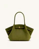 Hana Medium Faux Suede Tote Bag - Dark Olive | JW PEI US