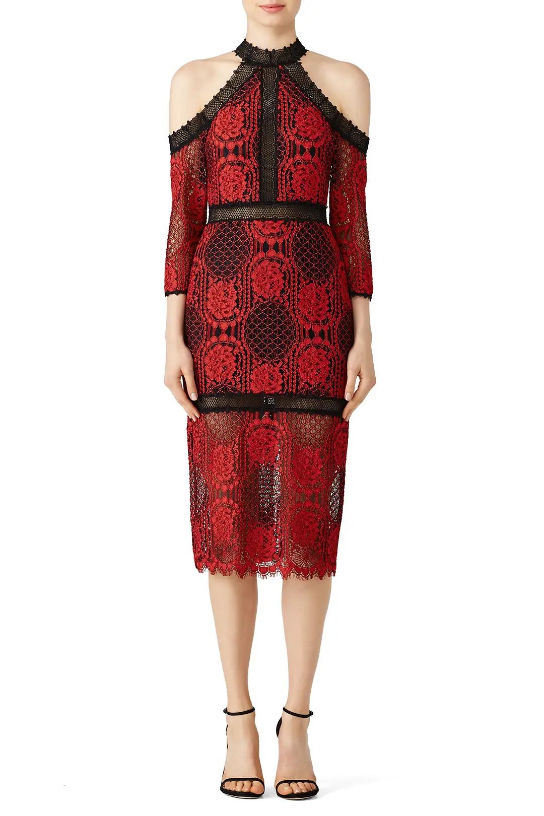 Alexis Red Lace Marlow Dress | Rent The Runway