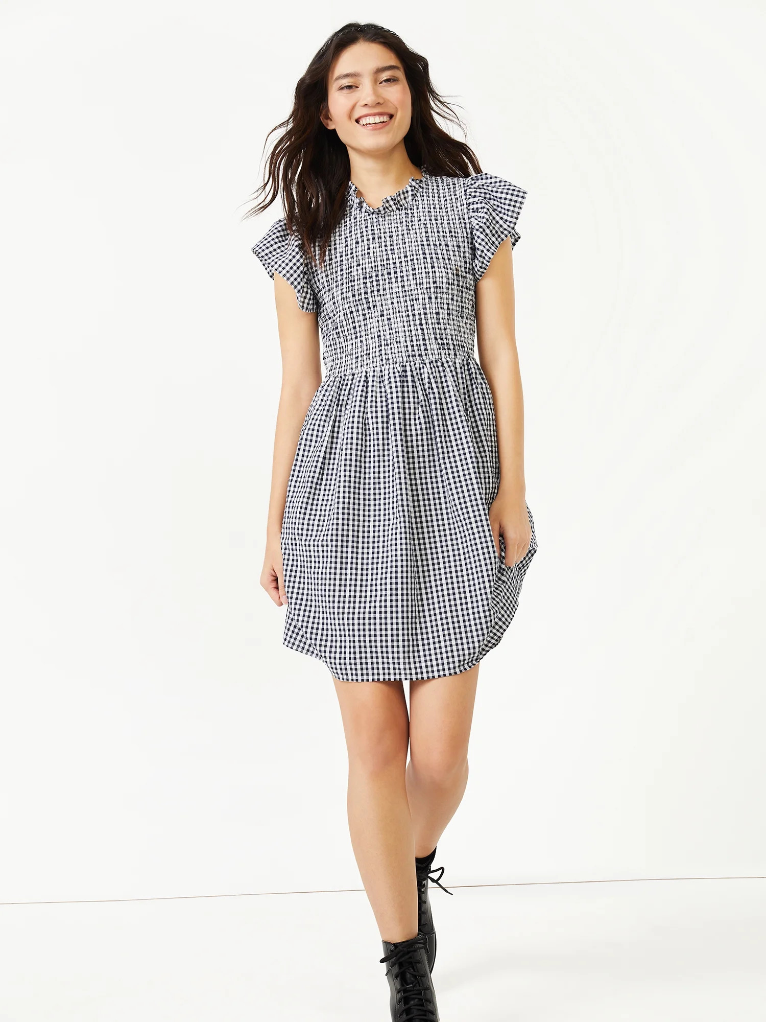 Time and Tru Women's Smocked Dress - Walmart.com | Walmart (US)