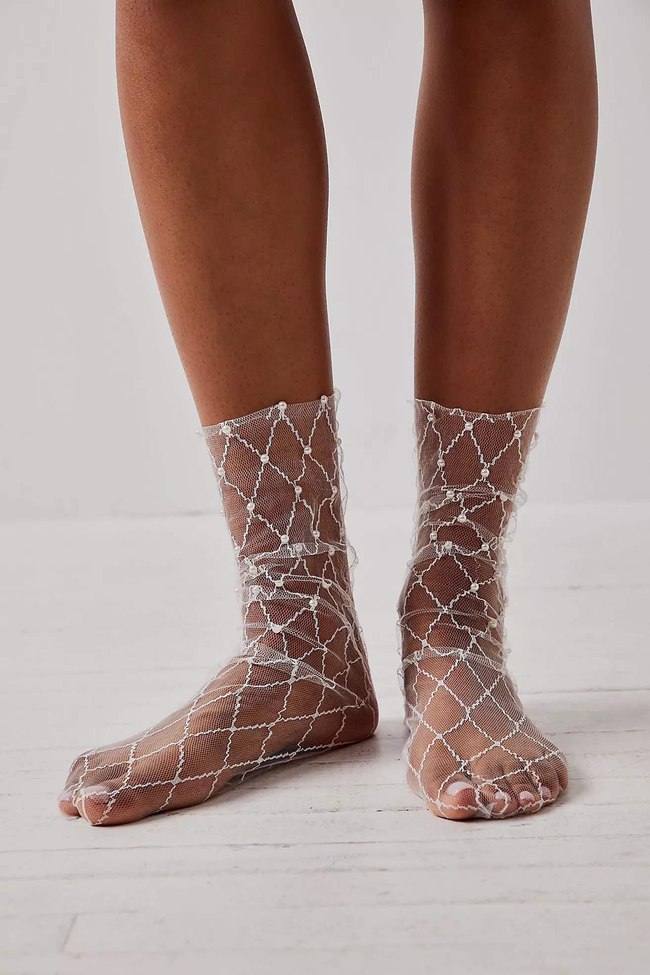 Diamonds And Pearls Sheer Socks | Free People (Global - UK&FR Excluded)