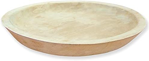 Wooden Bowl Decorative Trays for Home Décor, 11" Wide Farmhouse Decorative Wood Bowl Snack Fruit... | Amazon (US)