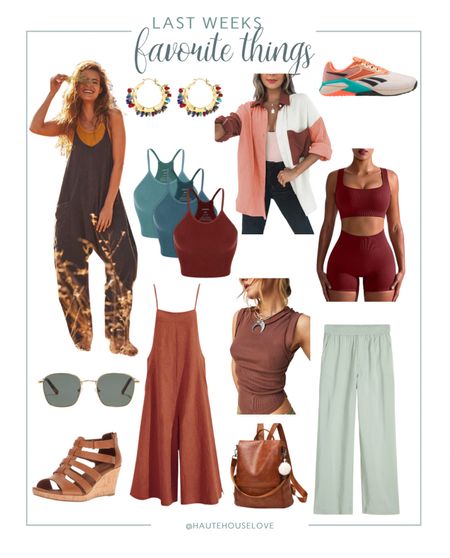 Last weeks favorite things.
What I wore edition. 

Jumpers, wide leg pants, tanks and ribbed sets are all I’m wearing on these 90 degree days in Phoenix!!