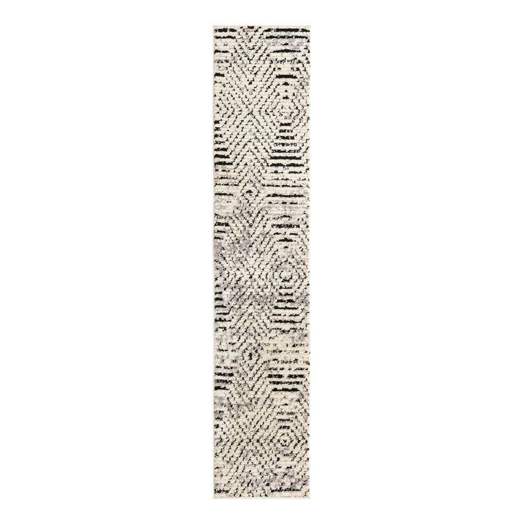 Tharon Geometric Area Rug in Black/White | Wayfair North America