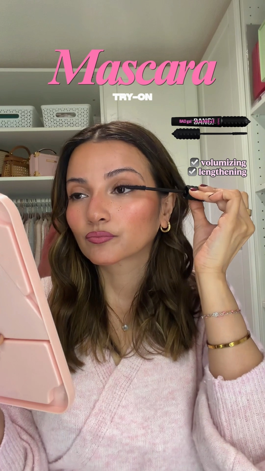 trying on Benefit Bad Gal BANG mascara for lift and volumee

#LTKcanada #LTKbeauty #LTKstyletip