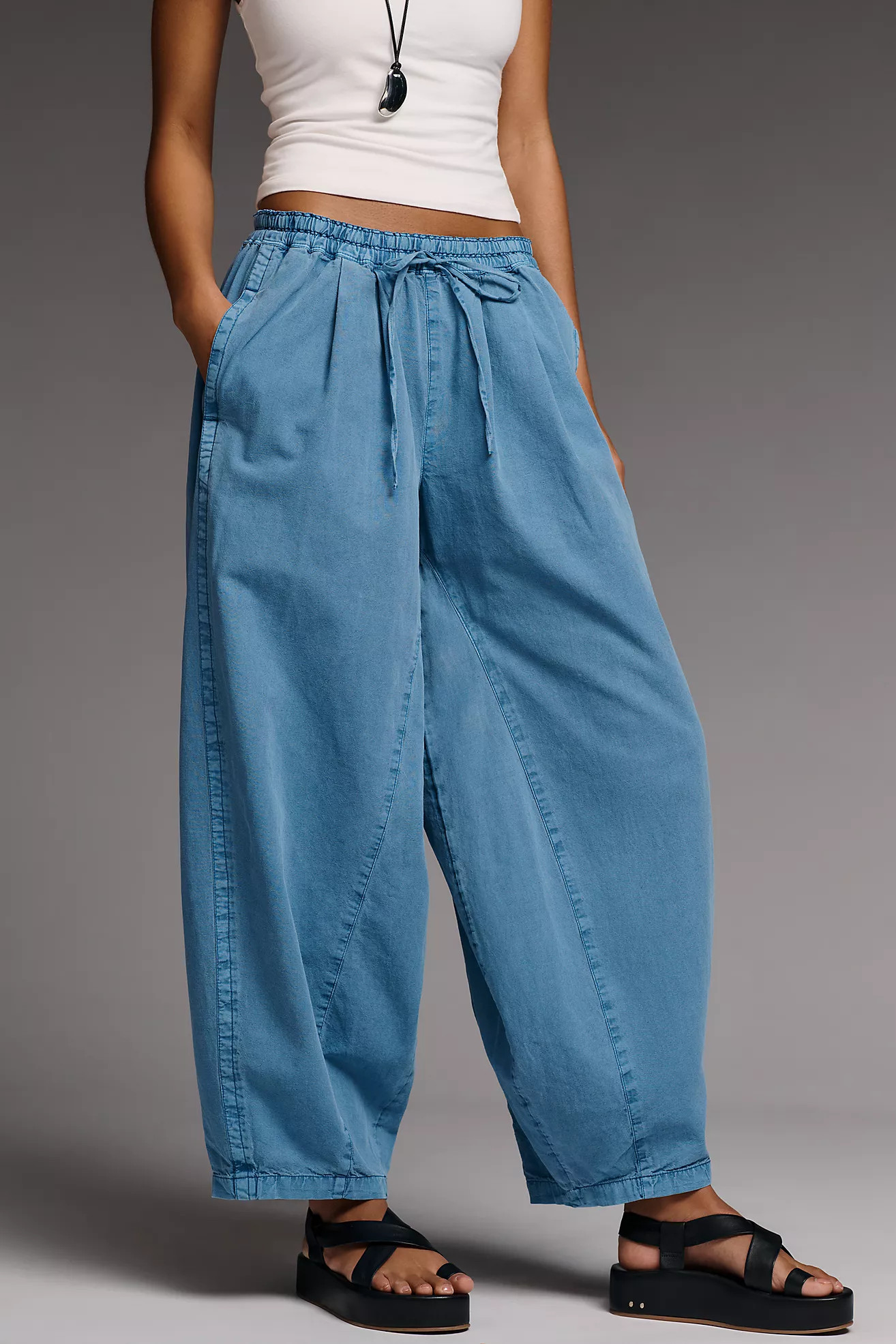 Rina Cotton Linen Balloon Pants by Pilcro | Anthropologie (US)