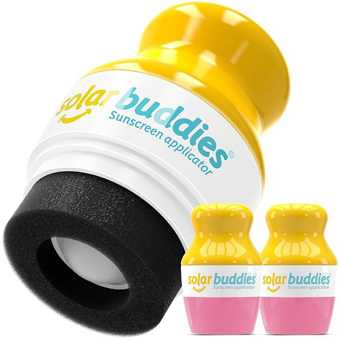 Solar Buddies Sunscreen Applicator - Pink Pack of 2 - BPA-Free Refillable Roll on Sponge Sunscree... | Amazon (US)