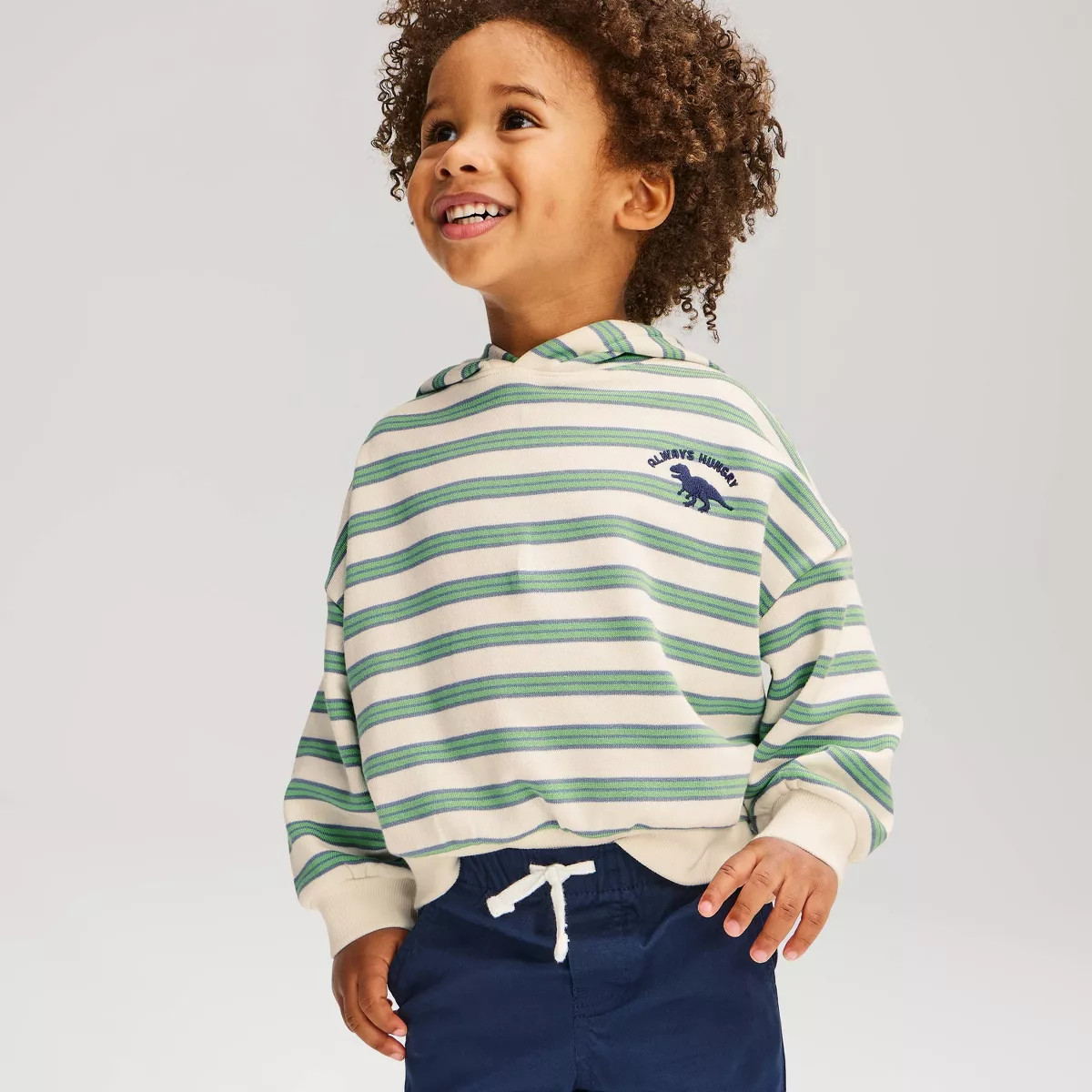 Toddler Boys' Striped Long Sleeve Hoodie - Cat & Jack\u2122 12M | Target