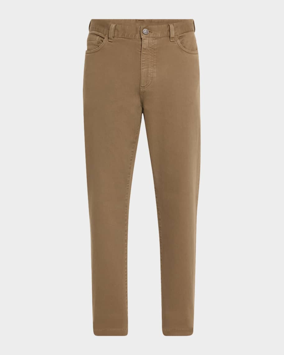 ZEGNA Men's Moss Green Comfort Cotton Jeans | Neiman Marcus