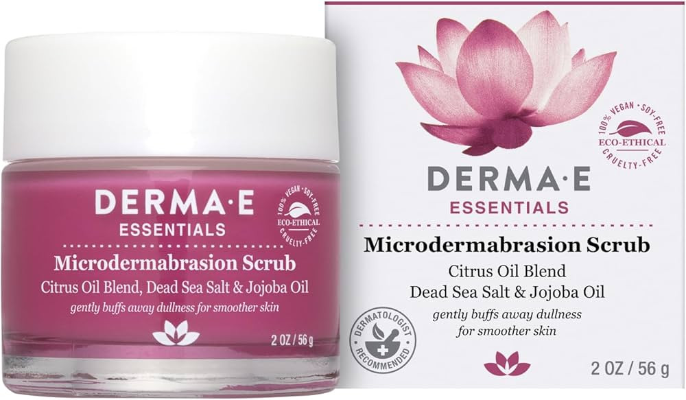 DERMA E Microdermabrasion Scrub with Dead Sea Salt & Citrus Essential Oils – Facial Exfoliating... | Amazon (US)