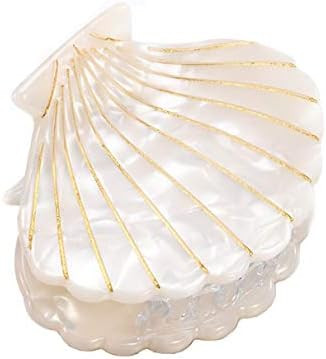 Shell Jaw Clip Hair Claw Clip Clamps Resin Hair Clips Marble Pattern Hairpins Hair Accessories fo... | Amazon (US)