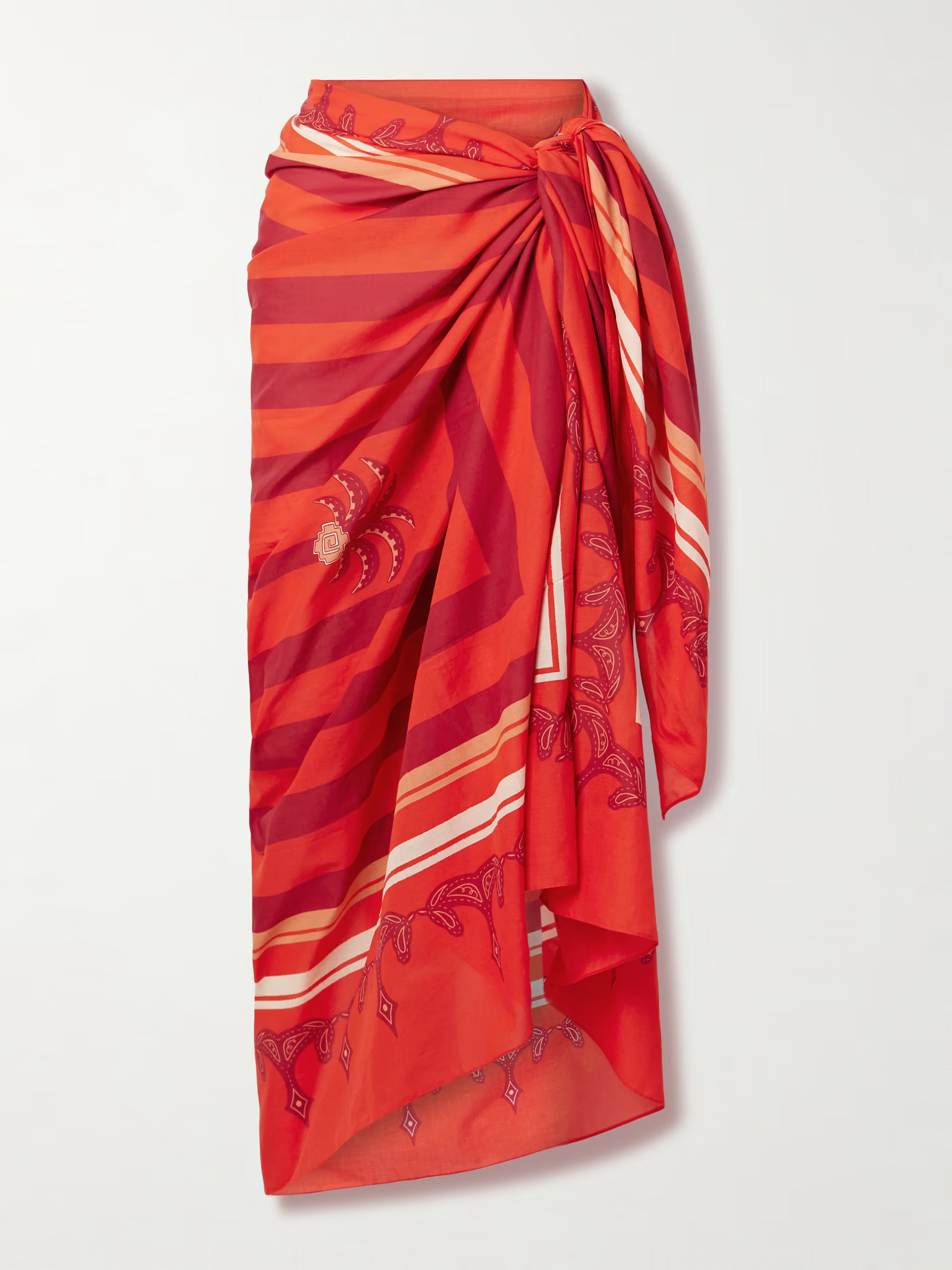 Printed organic cotton-voile pareo | NET-A-PORTER (US)