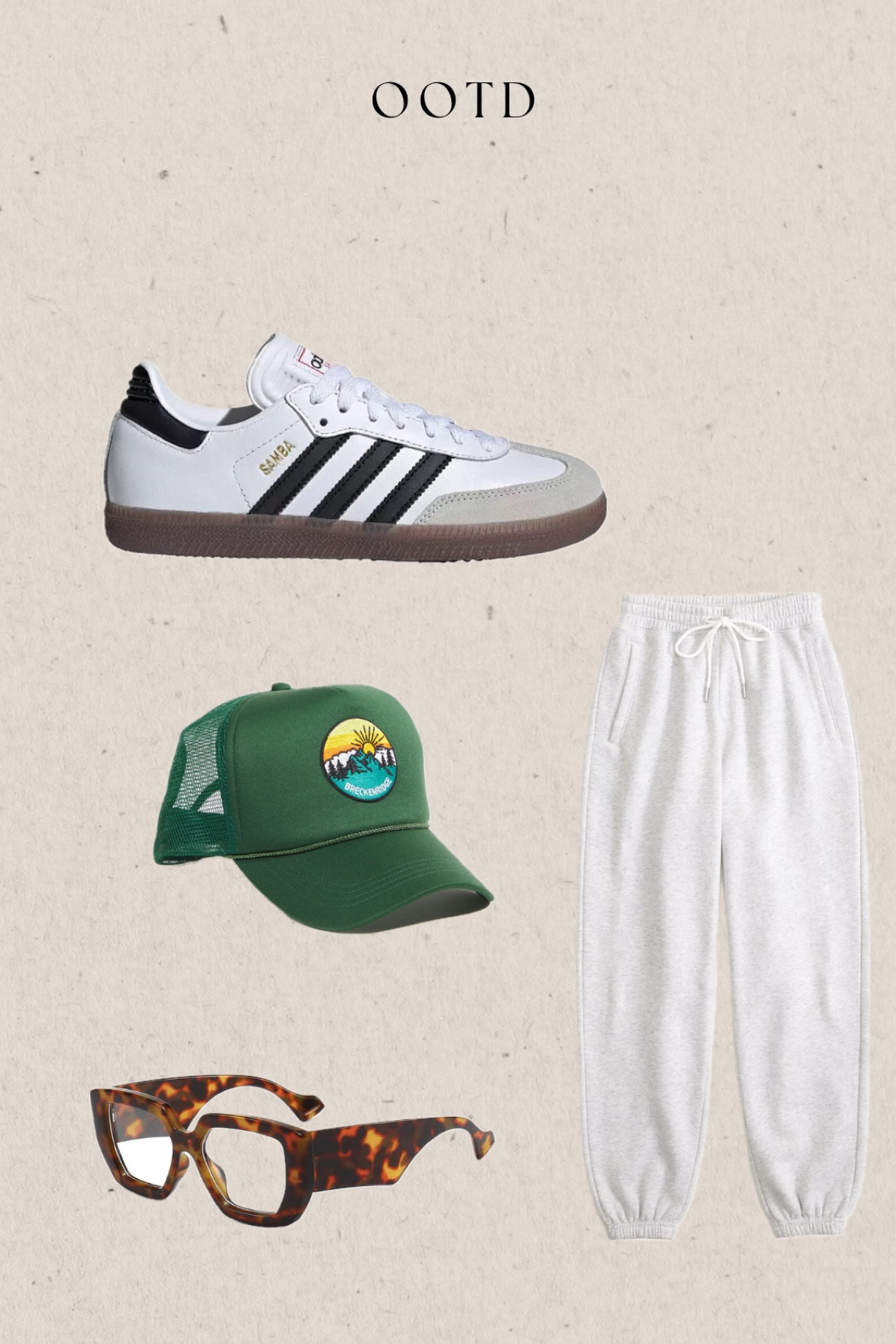 OOTD #sweats #sambas #adidas #glasses #truckerhats #abercrombie 

#LTKmidsize #LTKsalealert #LTKstyletip