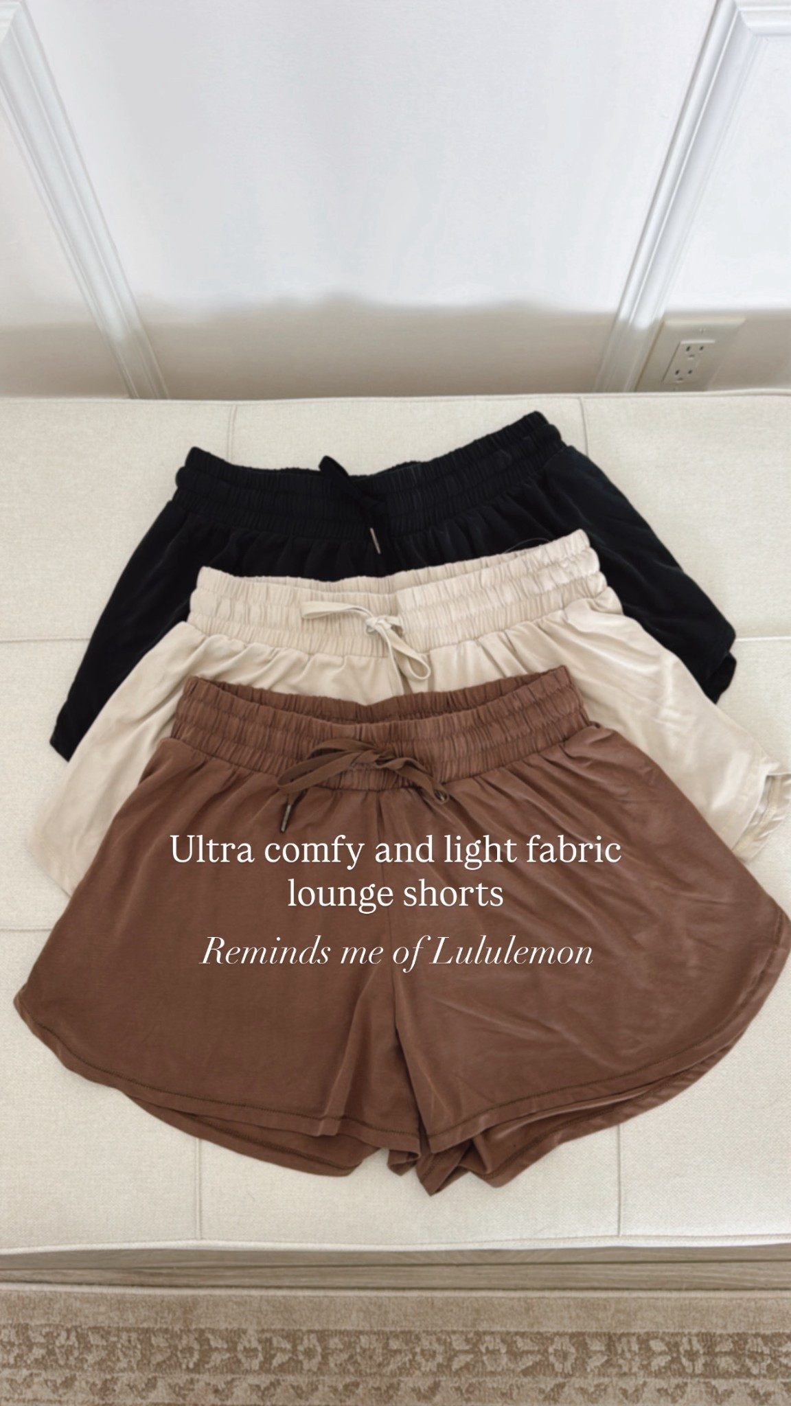 Ultra comfy and light fabric lounge shorts! Reminds me of Lululemon. Amazon find 

#LTKStyleTip #LTKFindsUnder100 #LTKU
