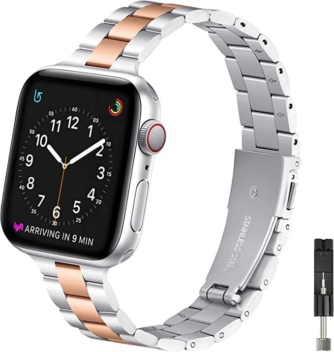 Amazon.com: OMIU Thin Band Compatible with Apple Watch 40mm 38mm 41mm 42mm 44mm 45mm 49mm, Premiu... | Amazon (US)