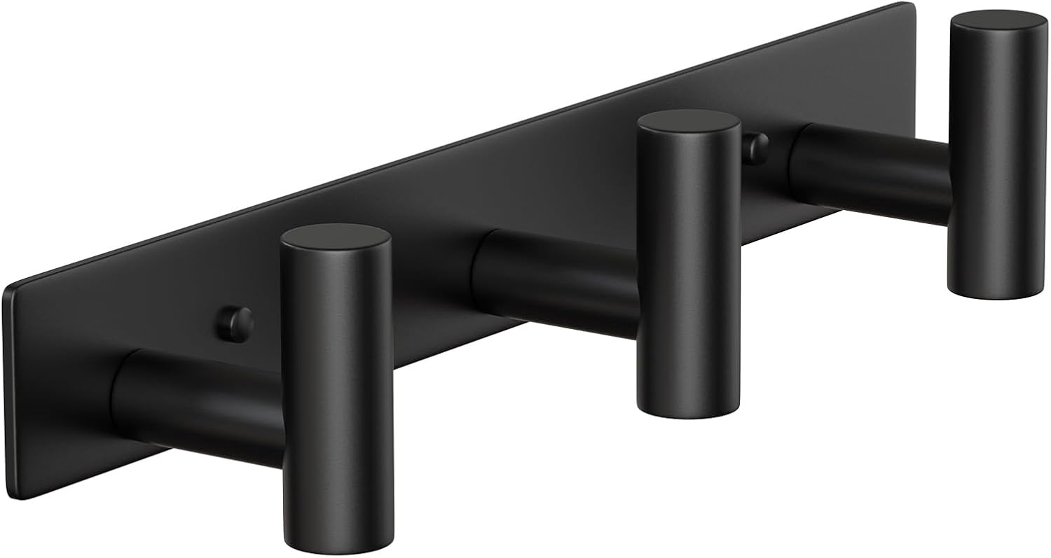 Wall Mounted Coat Rack-3 Hooks, Heavy Duty Stainless Steel Wall Hooks for Towel Coat Bag, Hat Rac... | Amazon (US)