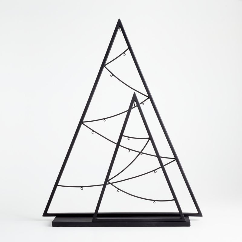 Small Zinc Double A-Frame Christmas Ornament Tree | Crate & Barrel