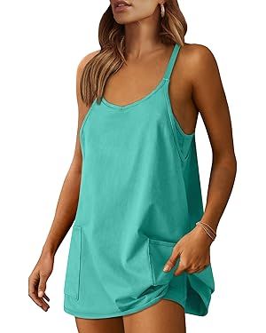 ANRABESS Women Summer Mini Romper Dress Workout Tennis Active Sports Athleisure Outfits built in ... | Amazon (US)
