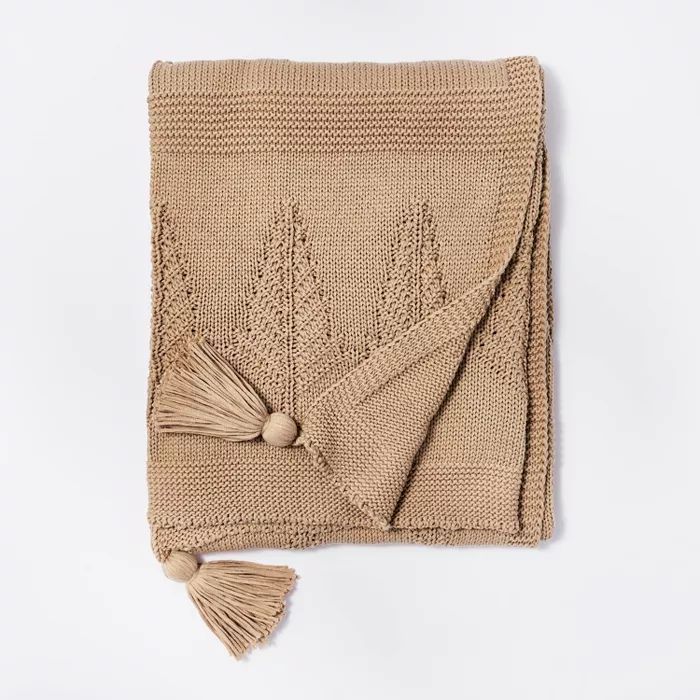 Knitted Tree Throw Blanket - Threshold™ designed with Studio McGee | Target