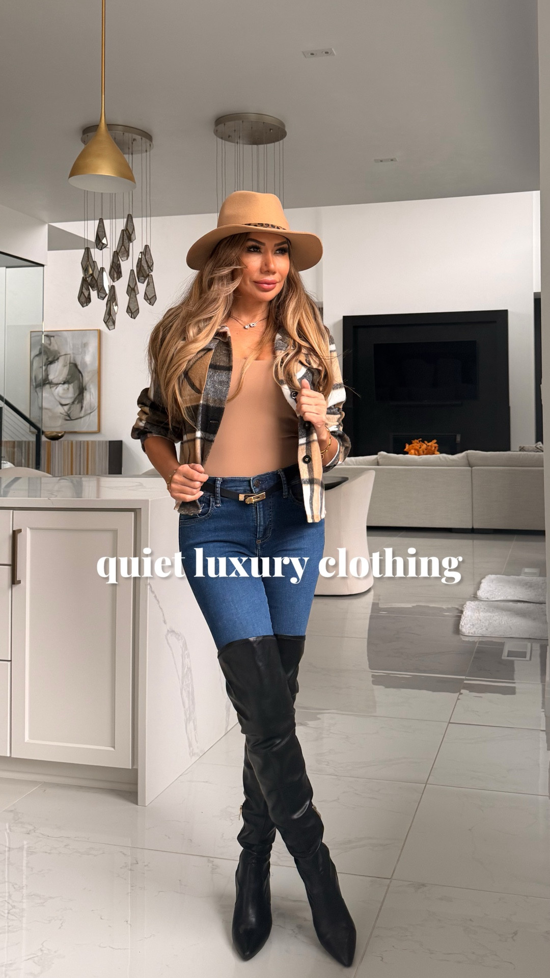 Quiet Luxury Mom Moods 🤎✨

Moms have range…
From rich cocoa trench coat glam →
to cozy faux fur + wine →
to everyday plaid shacket chic 🍷🤎

Everything I’m wearing is linked below for easy shopping ⬇️

⸻

Look 1 — Chic Quiet Luxury (Stairs)

• PrettyLittleThing Trench Coat — Size S, color Chocolate
(Structured fit, wrap belt + shoulder detail = high-end look)
• Black bodysuit — Size S, smoothing + double-lined
• Black mini bag — elegant night-out staple
• Sunglasses — oversized glam 🖤

⸻

Look 2 — Cozy Mom Who Just Wants Wine 🍷

• Amazon Faux Fur Puffer — Size S, color Camel
(Best-selling, warm without the bulk!)
• Brown bodysuit set — Size S, buttery soft feel
• Oversized aviators — luxe under $20

⸻

Look 3 — Everyday Fall Mom Outfit

• Plaid Shacket — Size S, soft stretch (multiple colors)
• Nude bodysuit — Size S
• Knee-high boots — Size 8 (run TTS, bestseller)
• Medium-wash denim — comfy, fall staple 🤎

⸻

✨ Save this for fall outfit ideas for moms
✨ Follow for quiet luxury styling on a budget
✨
quiet luxury clothing, fall outfit ideas for moms, PrettyLittleThing coat outfit, knee-high boots outfit, Amazon fashion finds, chic mom fashion, LTK fall outfits, wine mom style

#LTKShoeCrush #LTKStyleTip #LTKSeasonal