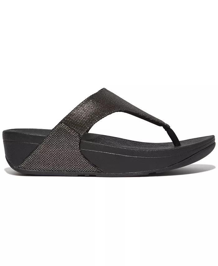 FitFlop Women's Lulu Glitz-Canvas Toe-Post Sandals - Macy's | Macy's