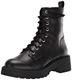 Steve Madden Women's Tornado Combat Boot, Black Leather, 8.5 | Amazon (US)