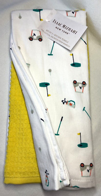 ISAAC MIZRAHI NEW YORK KITCHEN TOWELS (3)GOLF CLUB CART BALL  100% COTTON NWT | eBay US