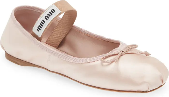 Logo Strap Ballet Flat (Women) | Nordstrom