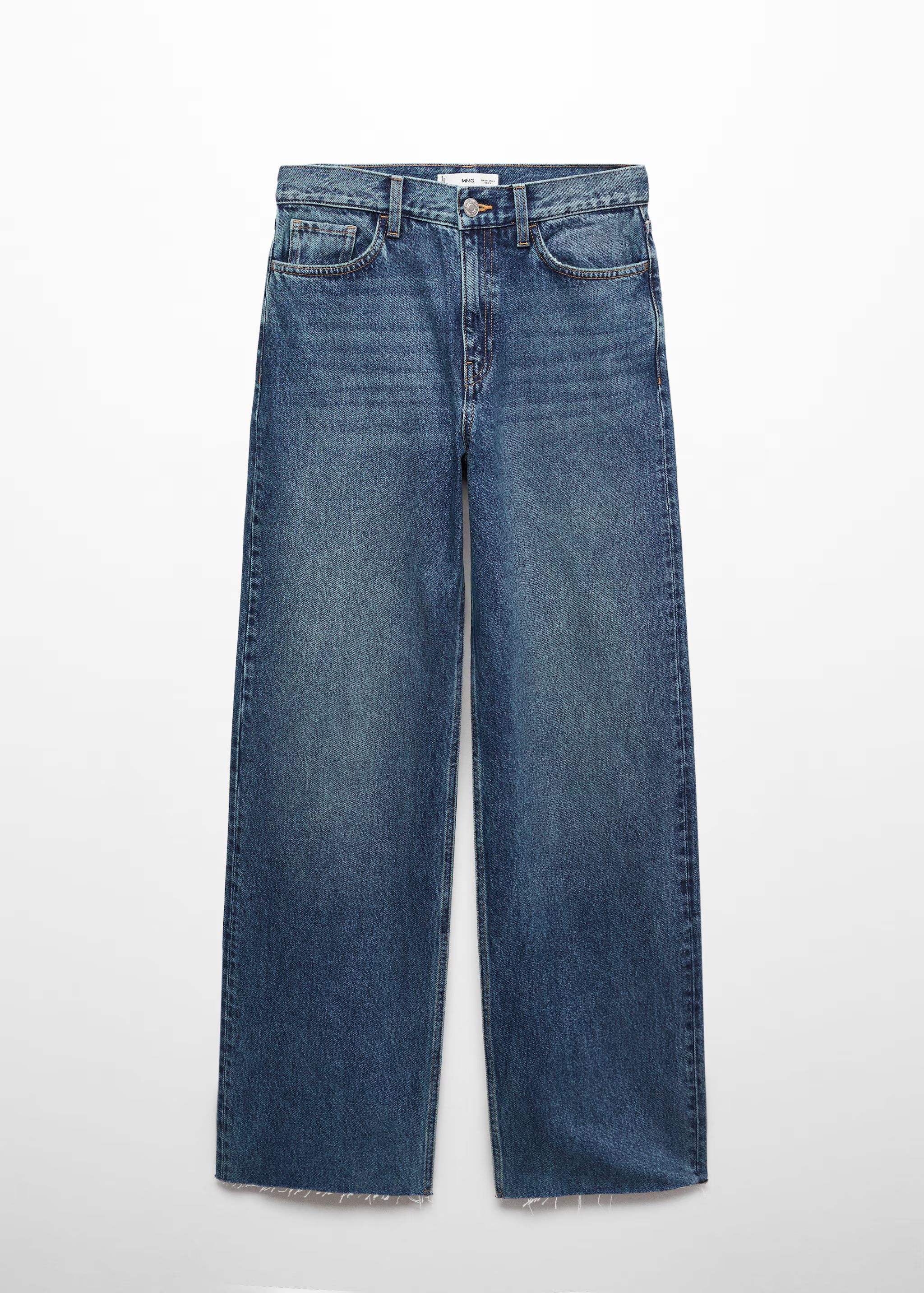 High-waist wideleg jeans - Woman | MANGO USA | MANGO (US)