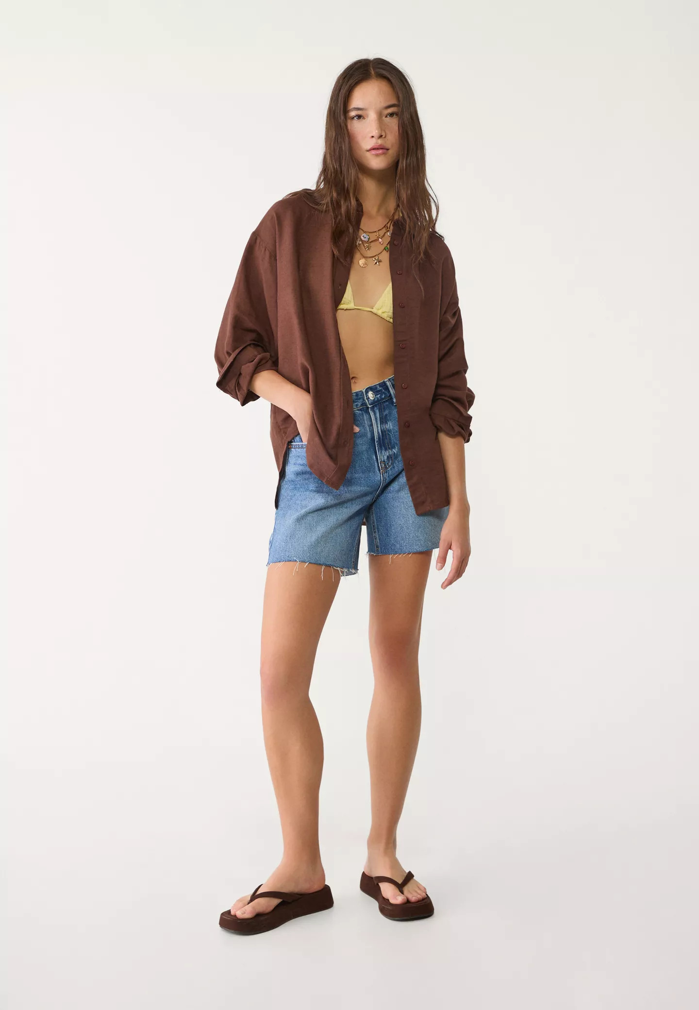 Linen blend shirt | Stradivarius (UK)