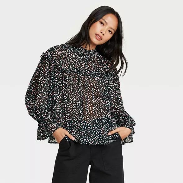 Women's Balloon Long Sleeve Blouse - Who What Wear™ | Target