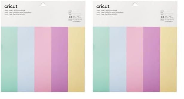 Cricut Smart Paper Sticker Cardstock - 10 Sheets - 13in x 13in - Adhesive Paper for Stickers - Co... | Amazon (US)