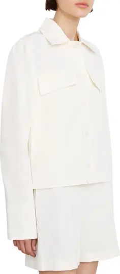 Textured Cotton Blend Shirt Jacket | Nordstrom