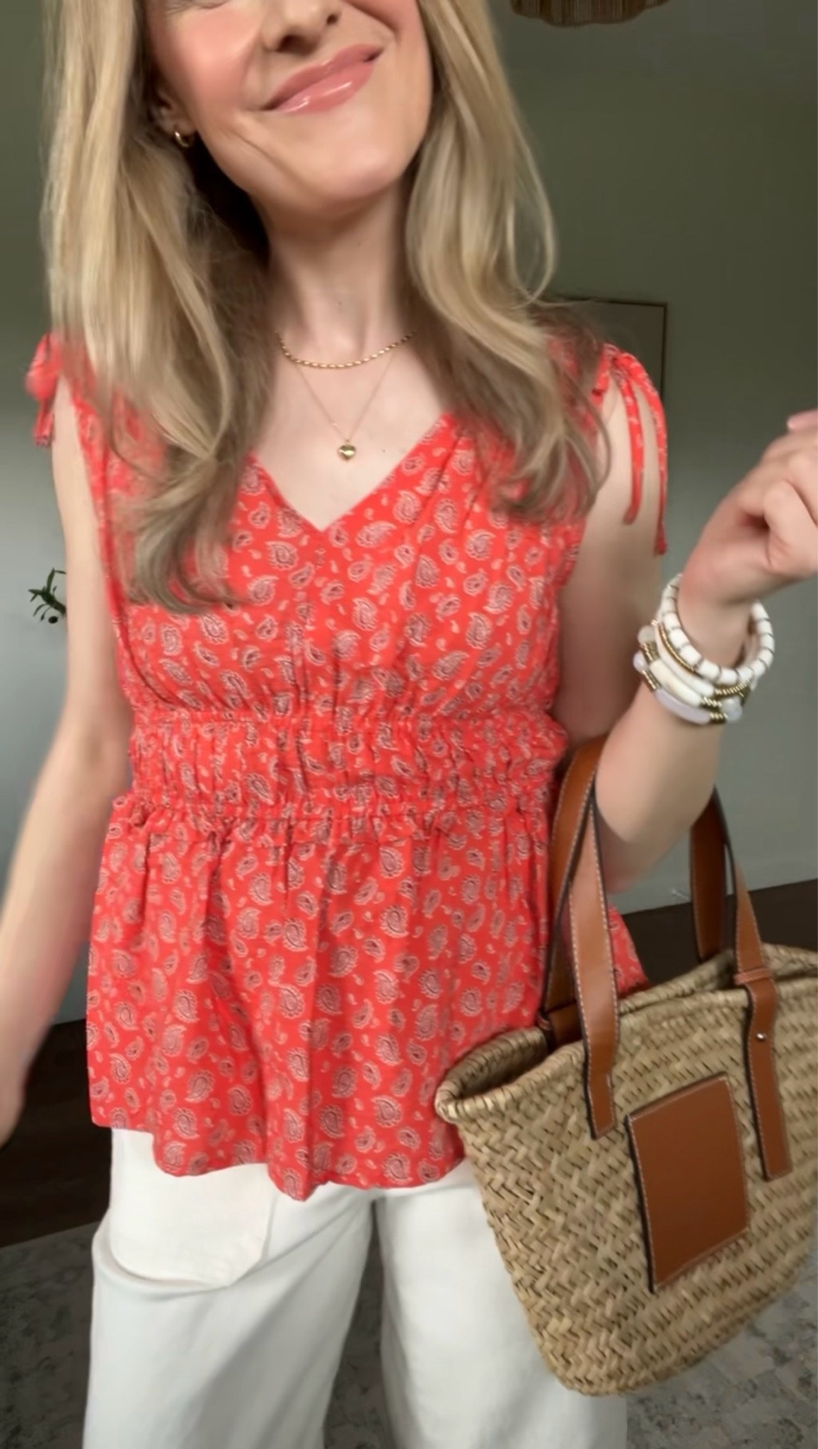 Closeup of this new peplum top by time and tru at Walmart! True to size small.