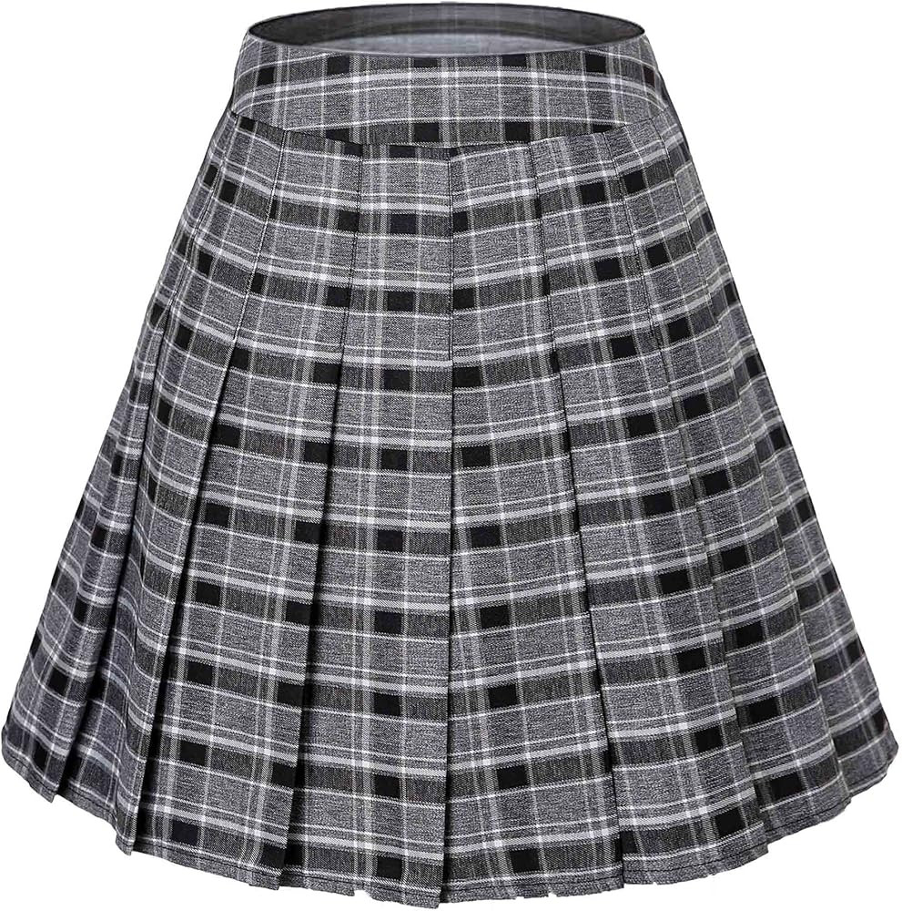 Hoerev Women Girls Short High Waist Pleated Skater Tennis Skirt | Amazon (US)