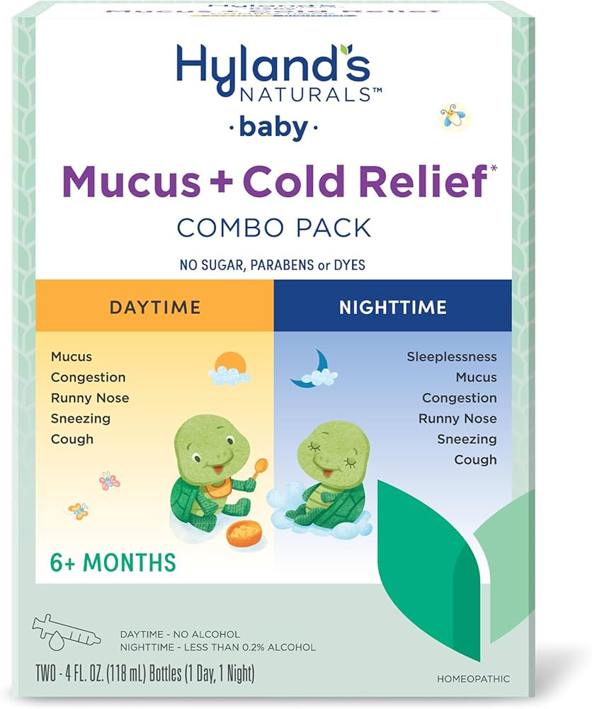 Hyland's Naturals Baby Mucus and Cold Relief, Day & Night Value Pack, Infant And Baby Cold Medici... | Amazon (US)