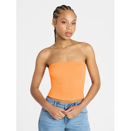 No Boundaries Seamless Textured Tube Top, Women's XXS-XXL | Walmart (US)