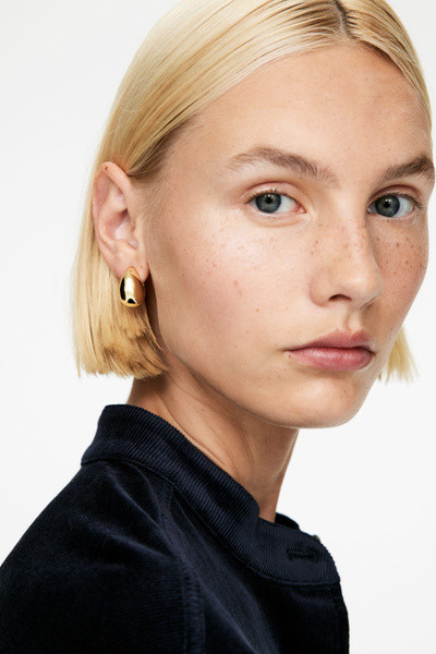 Gold-Plated Oval Earrings | Arket UK