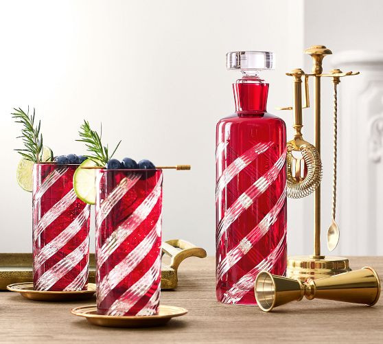 Etched Glass Swirl Decanter | Pottery Barn (US)
