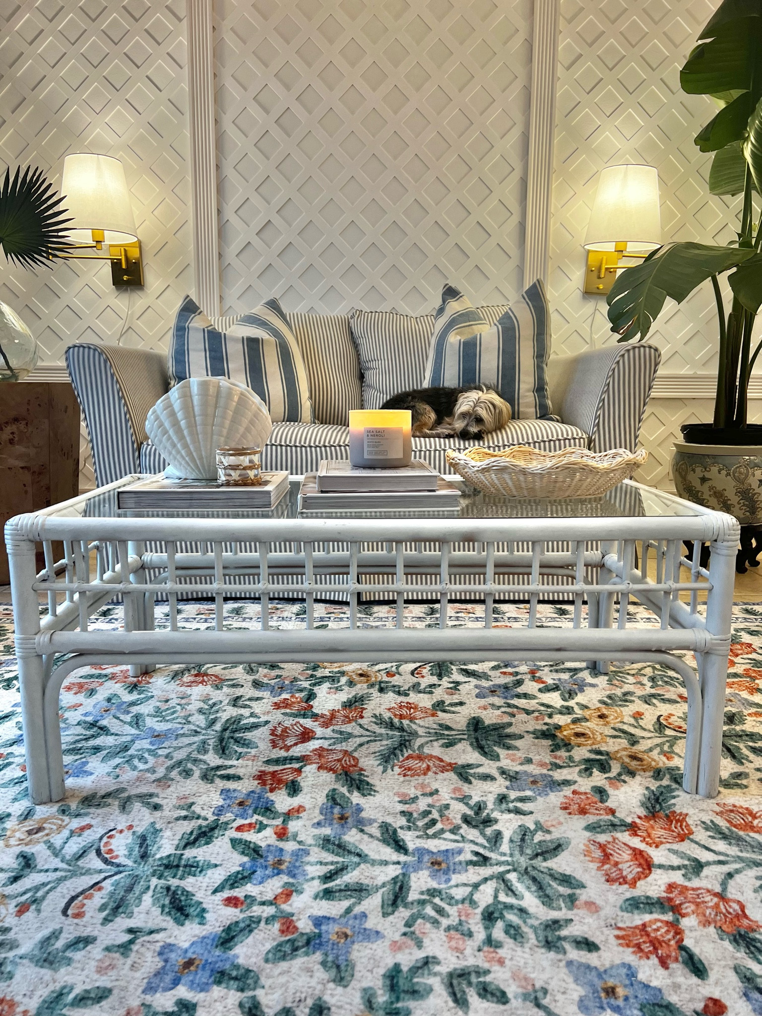 Coastal Grandmillennial, Rug,
loloi, blue and white, palm beach 

#LTKhome #LTKsalealert