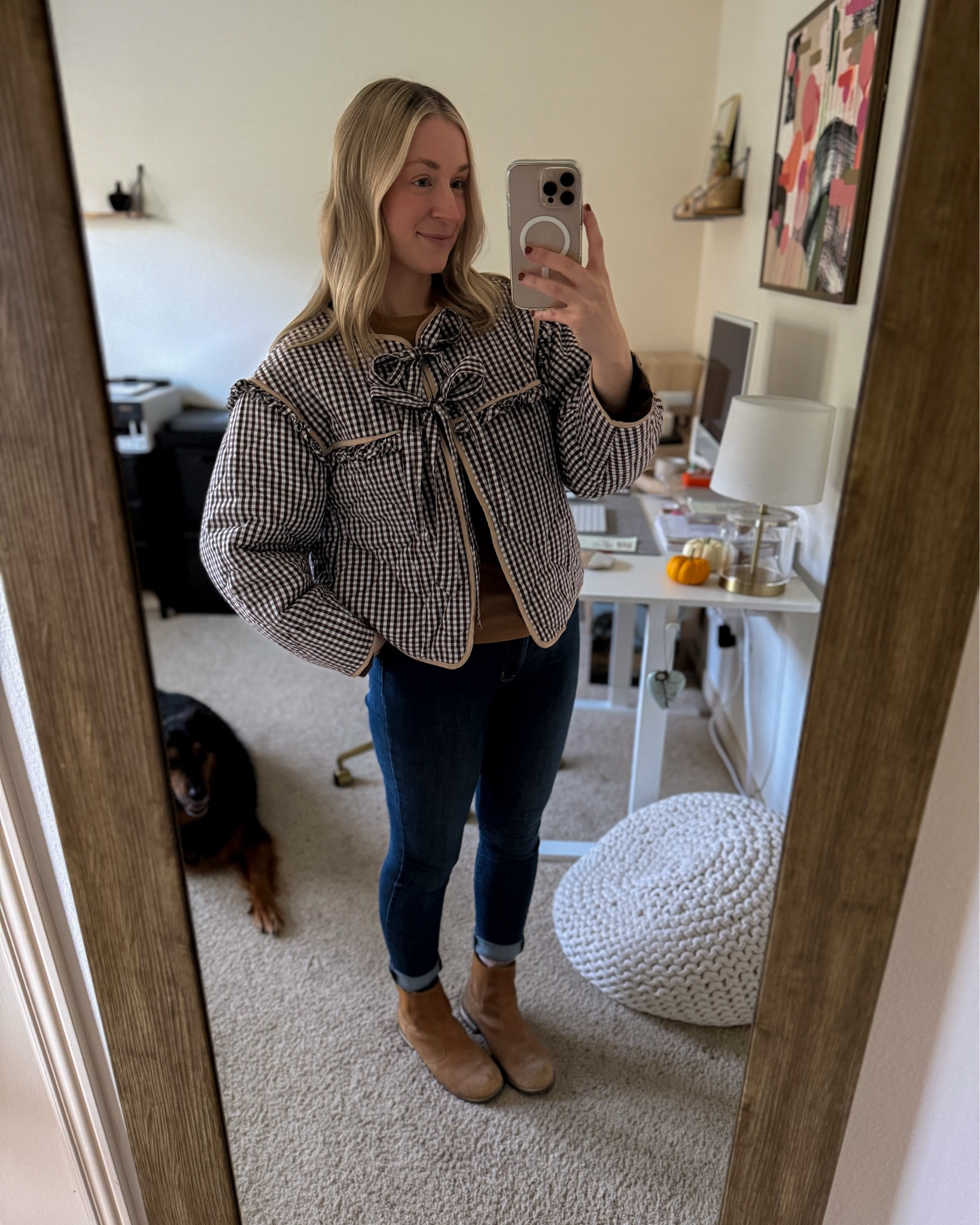 Loving this super affordable cutie fall jacket 🍂🤎 I ordered a medium, could have sized down - but I don’t mind it being oversized! 

#LTKFindsUnder100 #LTKFindsUnder50 #LTKStyleTip