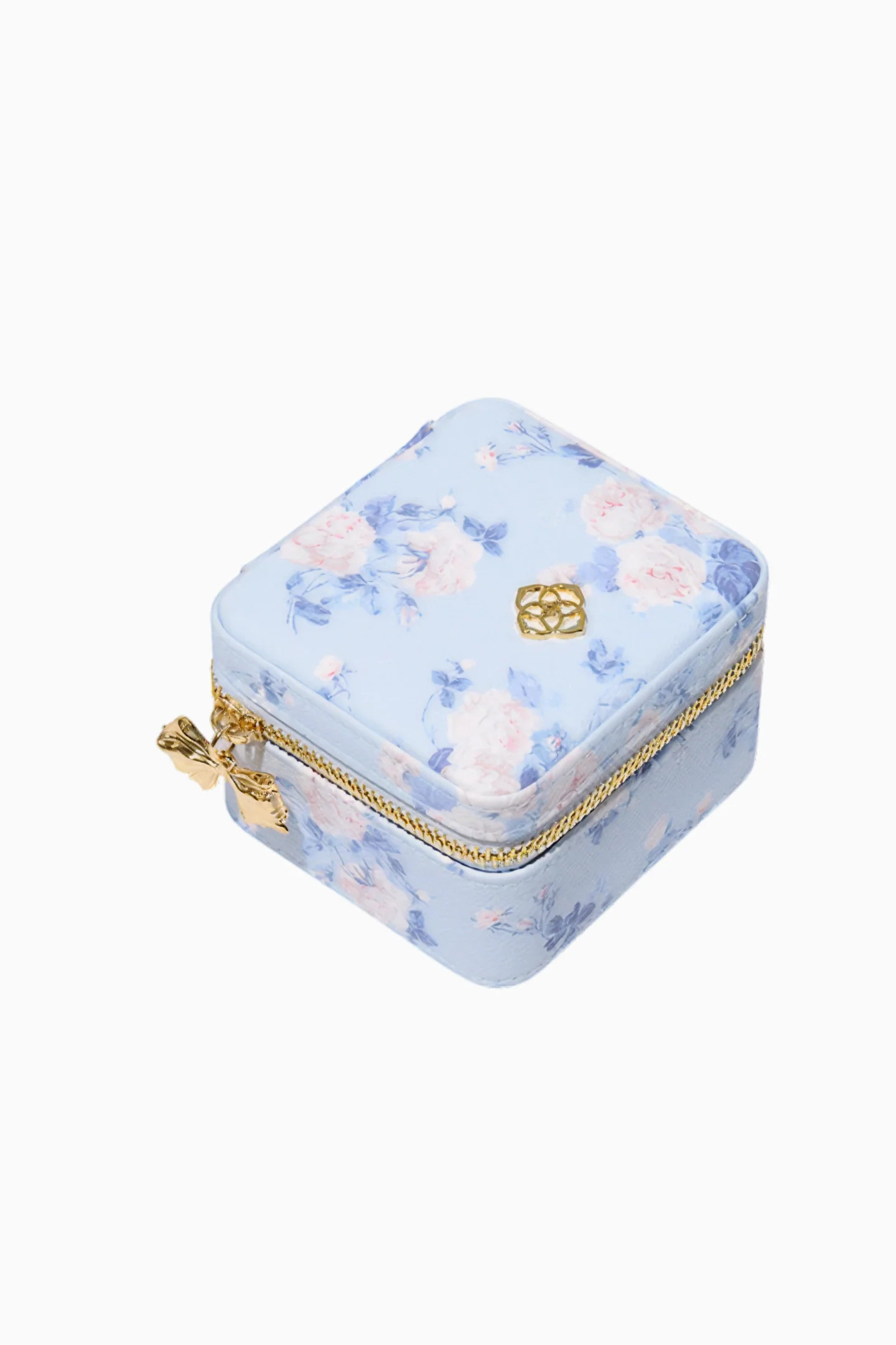 Kendra Scott x LoveShackFancy Blue Small Zip Jewelry Case | LoveShackFancy