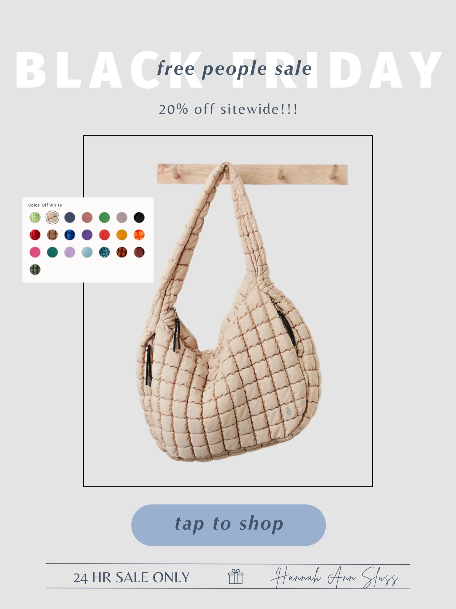 The viral free people bag that fits everything! 20% off $250 & 25% off $500+ SITEWIDE!! 24 hour sale! 

#LTKGiftGuide #LTKHoliday #LTKsalealert