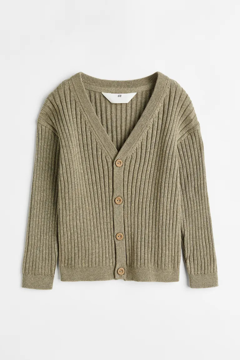 Rib-knit Cotton Cardigan | H&M (US + CA)