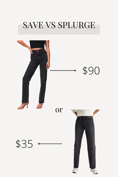 SAVE vs SPLURGE // Black denim edition! I discovered my love for H&M jeans last fall! They’re such a great price point and the fit so good! 

#LTKSeasonal #LTKunder100 #LTKstyletip