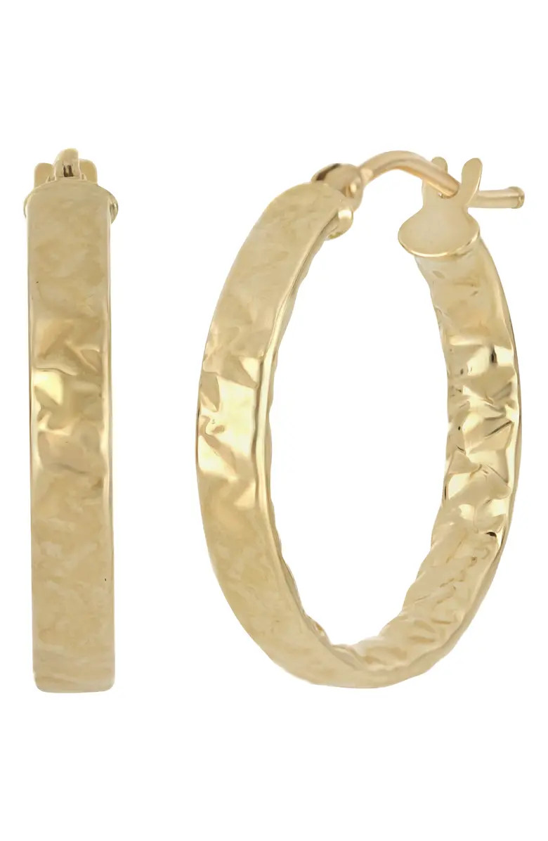 Hammered 14K Gold Hoop Earrings | Nordstrom
