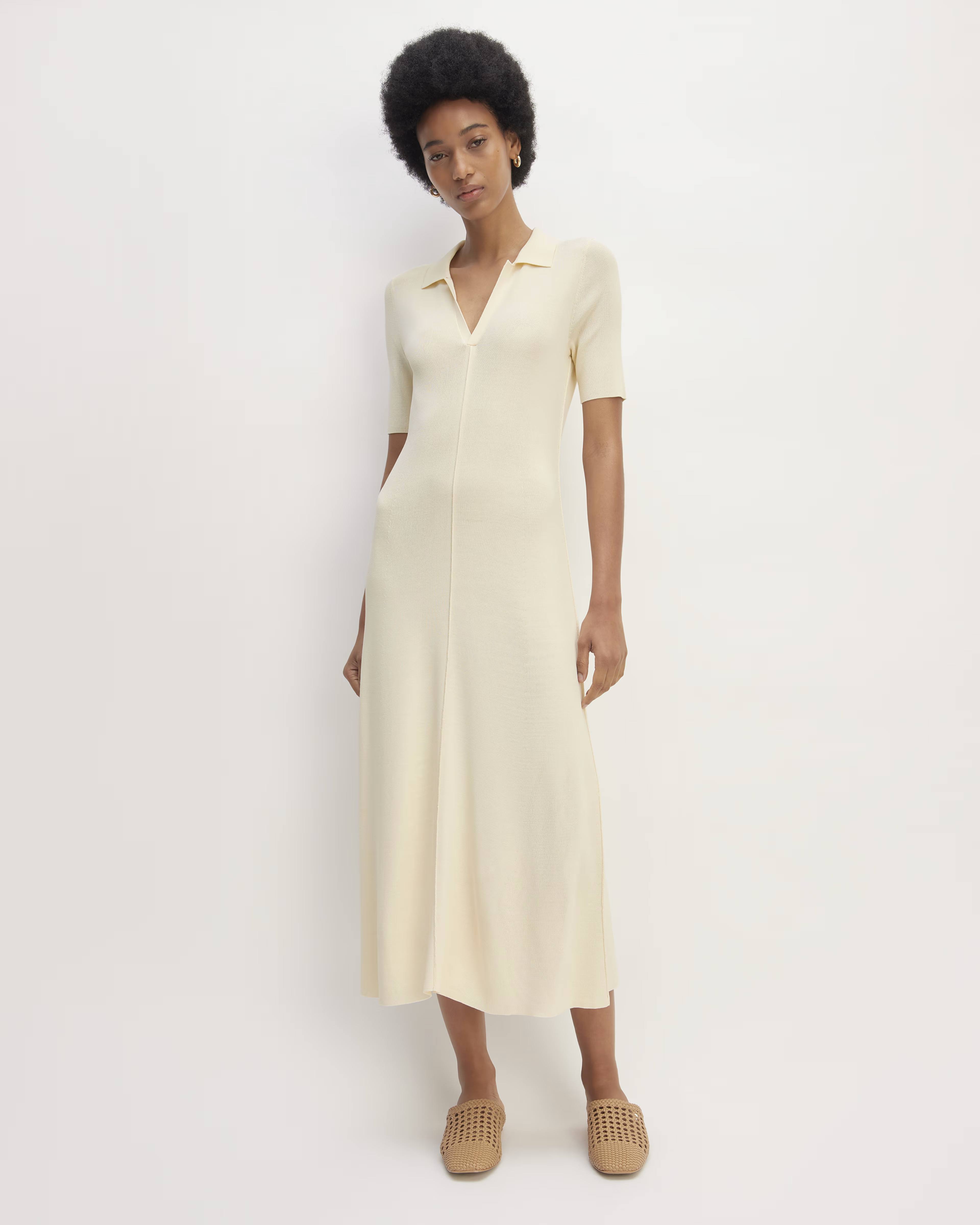 The Viscose Knit Polo Midi Dress | Everlane