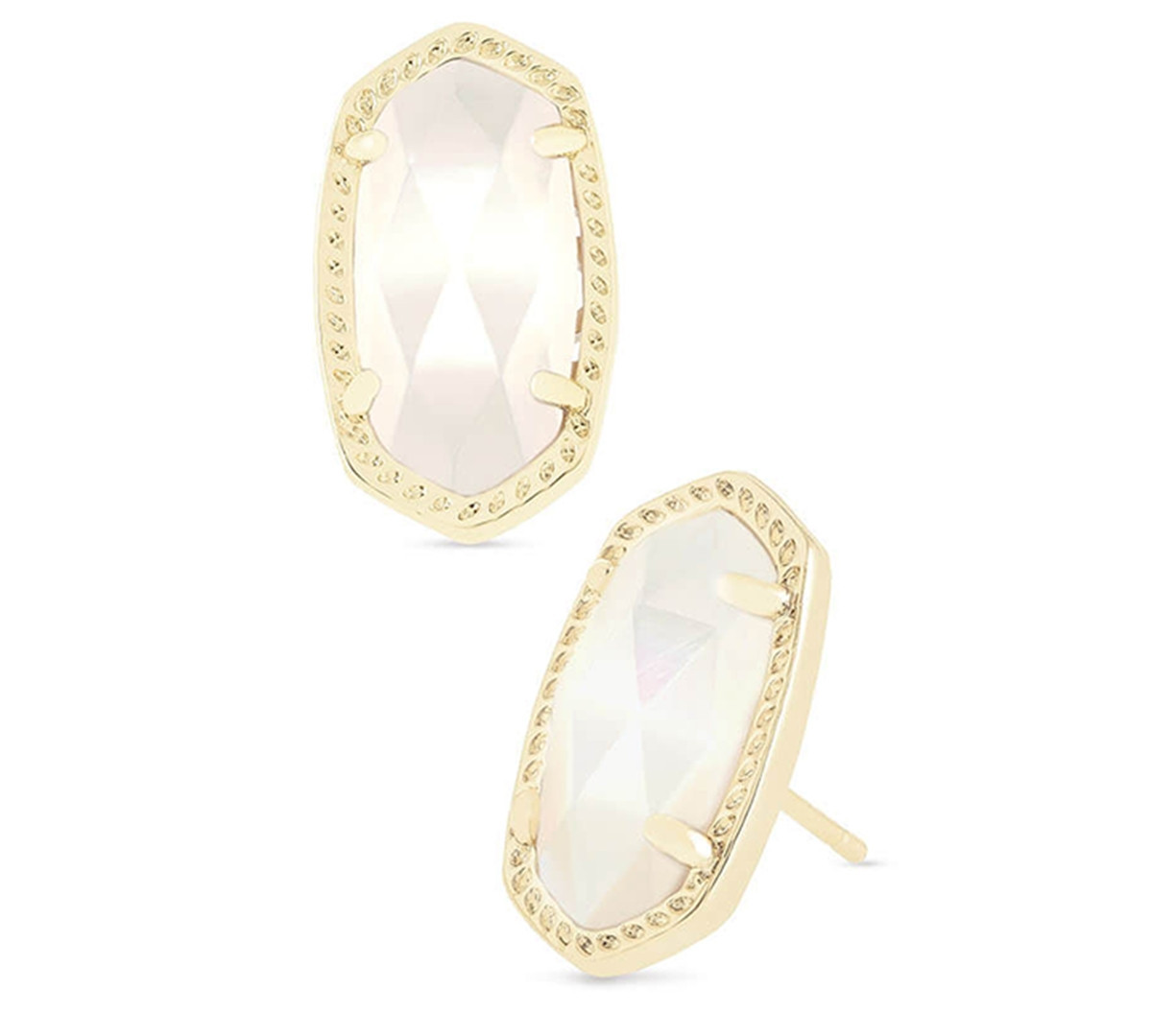 Kendra Scott Stone Stud Earrings - Gold Ivory Mother of Pearl | Macy's