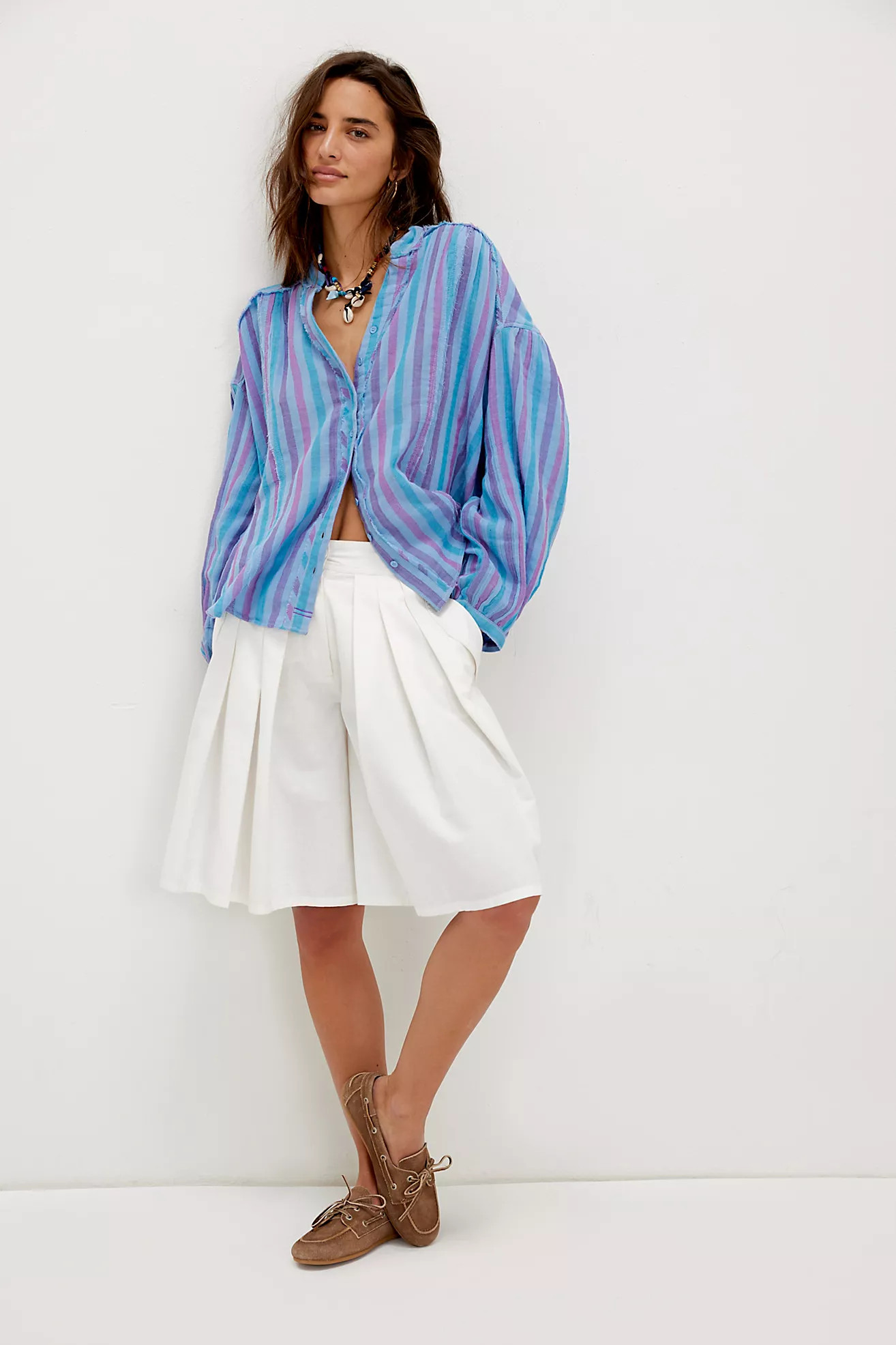We The Free Valley Double Cloth Striped Shirt | Free People (Global - UK&FR Excluded)
